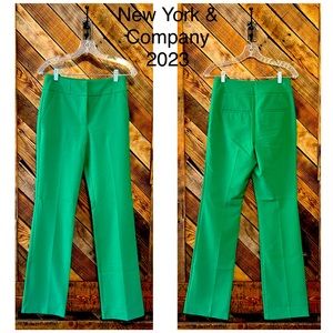 Candy Green Straight Leg Dress Pants